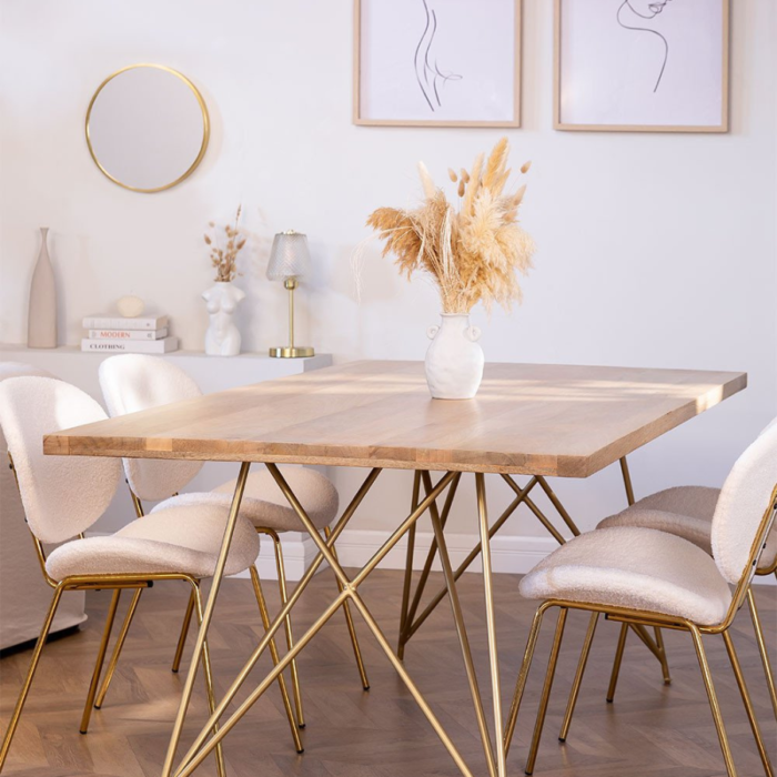 Solidwood Wooden Dining Table (180x100 cm)