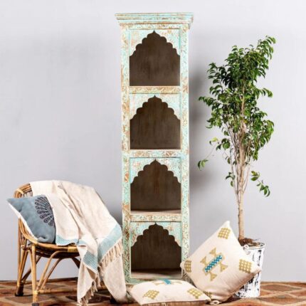 Indian Hand Carved Design Bookshelf