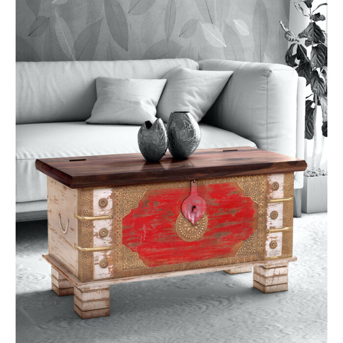 Jodhpur Solid Wood Trunk in Distress Finish