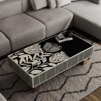 Inlay Jodha Rectangular Coffee Table - Tulip