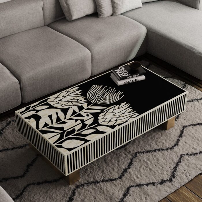 Inlay Jodha Rectangular Coffee Table - Tulip