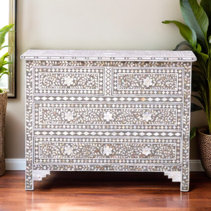 mother of pearl inlay chest