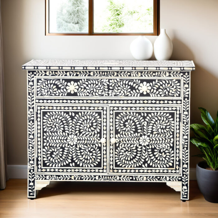 Javin Bone Inlay Floral Sideborad