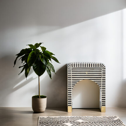 Haveli Waterfall Bone Inlay Bedside Table