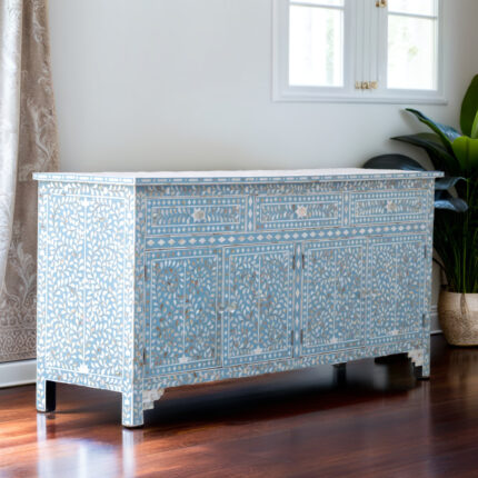 Mother Of Pearl Inlay Sideboard floral design