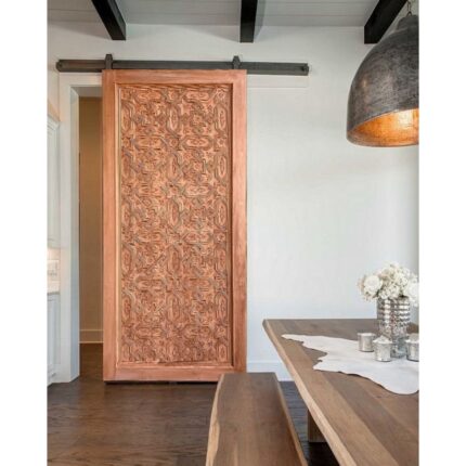 Hand Made Carved Barn Door Natural