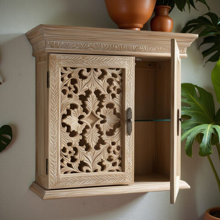 hand carved cabinet