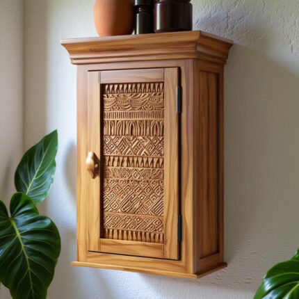 Solid Wood One Door Wall Cabinet
