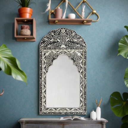 bone inlay mirror frame